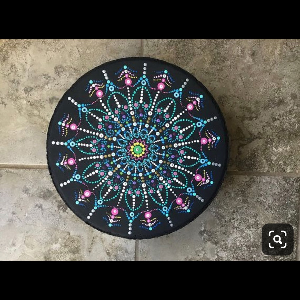 Custom painted stepping stones